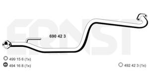 ERNST Výfukové potrubie 690423