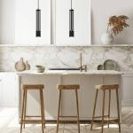 Závesné svietidlo Estilo, čierna, 1-plameňové