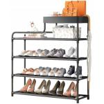 Botník s policou Carles SZ29, čierny