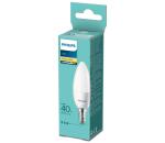 Philips LED žiarovka 1x5,5W-40W E14 470lm 2700K sviečka, biela