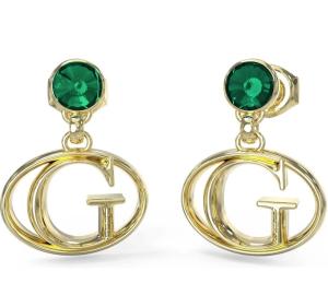 Guess Štýlové pozlátené visiace náušnice Rivoli JUBE03361JWYGEMT/U