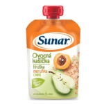 SUNAR Ovocná kašička hruška marhuľa ovsené vločky 6m+ 120 g