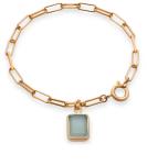 Decadorn Módny pozlátený náramok s chalcedónom Chunky