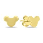 Brilio Silver Minimalistické pozlátené náušnice Mickey Mouse EA917Y