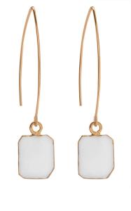 Decadorn Nežné pozlátené náušnice s perleťou Gem