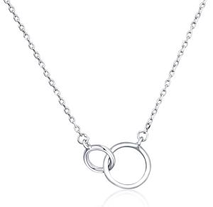 JVD Strieborný náhrdelník Prepojené kruhy SVLN0333XH20000