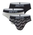 DIESEL - slipy 3PACK cotton stretch DIESEL logo - limitovaná fashion edícia