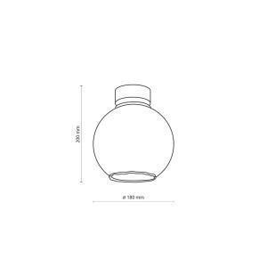 Stropné svietidlo Devi zo skla, priehľadná