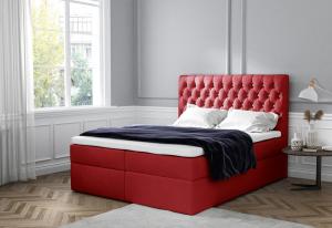 Expedo Čalúnená posteľ boxspring TOMIO + topper, 200x200, jasmine 60