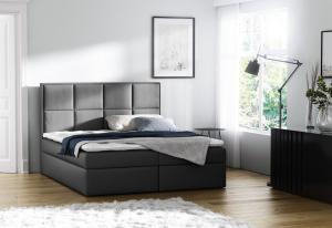 Expedo Čalúnená posteľ boxspring WOLF + topper, 160x200, casablanca 2314