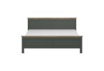 Expedo Posteľ DIVOR, 180x200, zelená/dub lefkas tmavý + rošt + matrac DE LUX