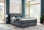 Expedo Čalúnená posteľ boxspring MODLA + topper, 120x200, grafit