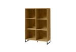 Expedo Regál CELINE, 90x130x40, dub artisan/čierna
