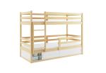 Expedo Detská poschodová posteľ  RAFAL 4 + úložný priestor + matrac + rošt ZADARMO, 80x190 cm, borovica/biela