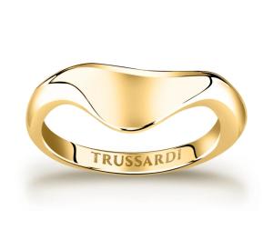 Trussardi Moderný pozlátený prsteň z ocele T-Design TJAXA07 56 mm