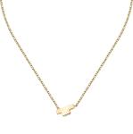 Trussardi Nežný pozlátený náhrdelník so zirkónmi T-Logo TJAXC10