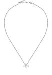 Trussardi Štýlový oceľový náhrdelník s kryštálmi T-Logo TJAXC14 (retiazka, prívesok)