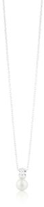 Tous Strieborný náhrdelník s pravou perlou a medvedíkom 214832500 (retiazka, prívesok)