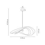 MARKET SET Selenitis závesné svietidlo, Ø 78 cm