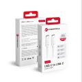 Dátový kábel FORCELL USB-C / USB-C QC4.0 5A/20V PD 100W C339 2m biely