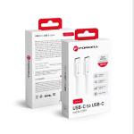 Dátový kábel FORCELL USB-C / USB-C QC4.0 5A/20V PD 100W C339 2m biely