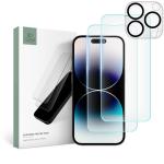 3PACK OCHRANNÝCH SKIEL TECH-PROTECT SUPREME SET iPhone 14 Pro CLEAR