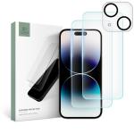 3PACK OCHRANNÝCH SKIEL TECH-PROTECT SUPREME SET iPhone 15 CLEAR