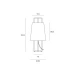 Stolová lampa Pyra látkové tienidlo piesková farba