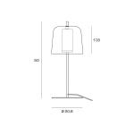 Stolová lampa Frida zlatá vonkajšie tienidlo modrá