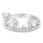 Brilio Silver Originálny strieborný prsteň Korunka RI115W 46 mm