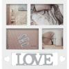 Multirám na 4 fotky Falc 0022 Love, biela