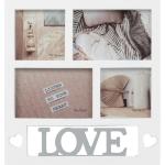 Multirám na 4 fotky Falc 0022 Love, biela