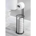 Stojan s držiakom na toaletný papier Carles ORM18, čierny