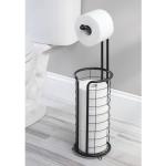 Stojan s držiakom na toaletný papier Carles ORM18, čierny