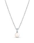 JwL Luxury Pearls Jemný strieborný náhrdelník s pravou perlou JL0835 (retiazka, prívesok)