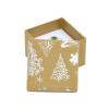 Darčeková krabička na šperky - vianočné stromčeky a hviezdy striebornej farby Y49.09