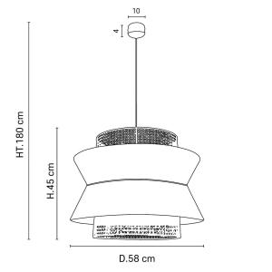 MARKET SET Singapour XL svietidlo masala/ružová