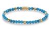 Rebel&Rose Korálkový náramok Turquoise Delight RR-40059-G 15 cm - XS