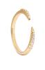PDPAOLA Pozlátený otvorený prsteň s čírymi zirkónmi Stare Essentials AN01-803 56 mm