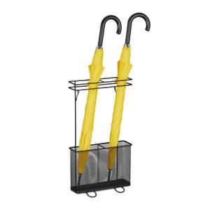 Štvorcový kovový stojan na dáždniky RD47530, čierny