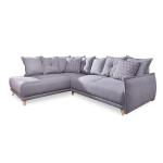 Rozkladacia Rohová Sedačka Lukas Svetlosivá