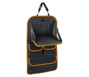 Organizér so stolíkom do auta 69,5x40,5 cm čierna/oranžová