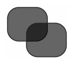 Slnečná clona s prísavkou 2 ks čierna