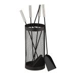 5-dielne náradie ku krbu RD48609, čierna