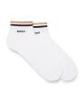 BOSS - 2PACK biele pánske quarter ponožky s logom BOSS