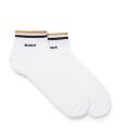 BOSS - 2PACK biele pánske quarter ponožky s logom BOSS