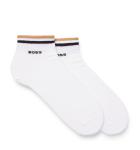 BOSS - 2PACK biele pánske quarter ponožky s logom BOSS