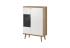 Expedo Vitrína PORT PWT90, 90x134x40 cm, + LED, dub riviera/biela