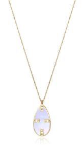 Viceroy Pozlátený náhrdelník s perleťou a zirkónmi Chic 14096C01012