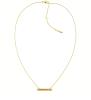 Calvin Klein Elegantný pozlátený náhrdelník Elongated Linear 35000015